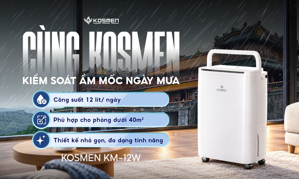 Kosmen KM-12W dehumidifier superior moisture control