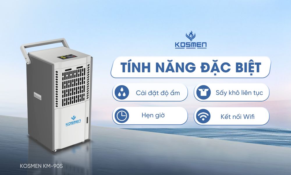 Một số tính năng nổi bật máy hút ẩm Kosmen KM-90S