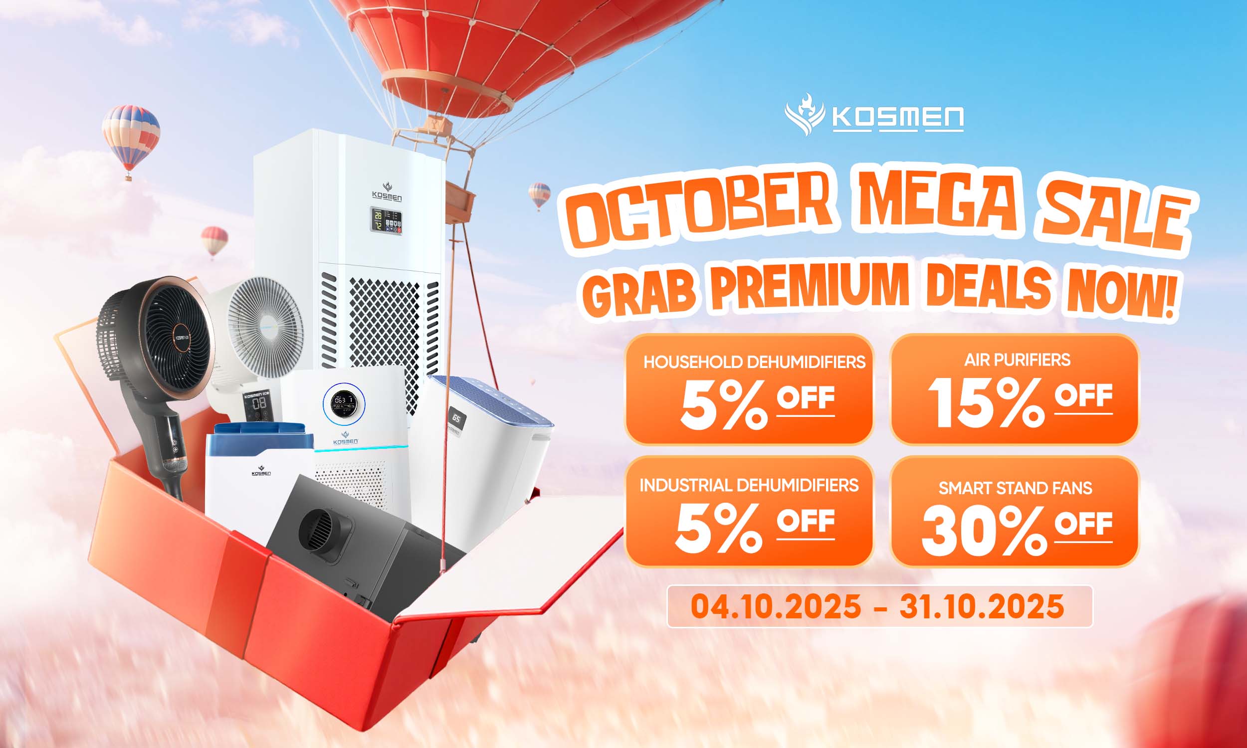 Up to 30% off on genuine Kosmen products