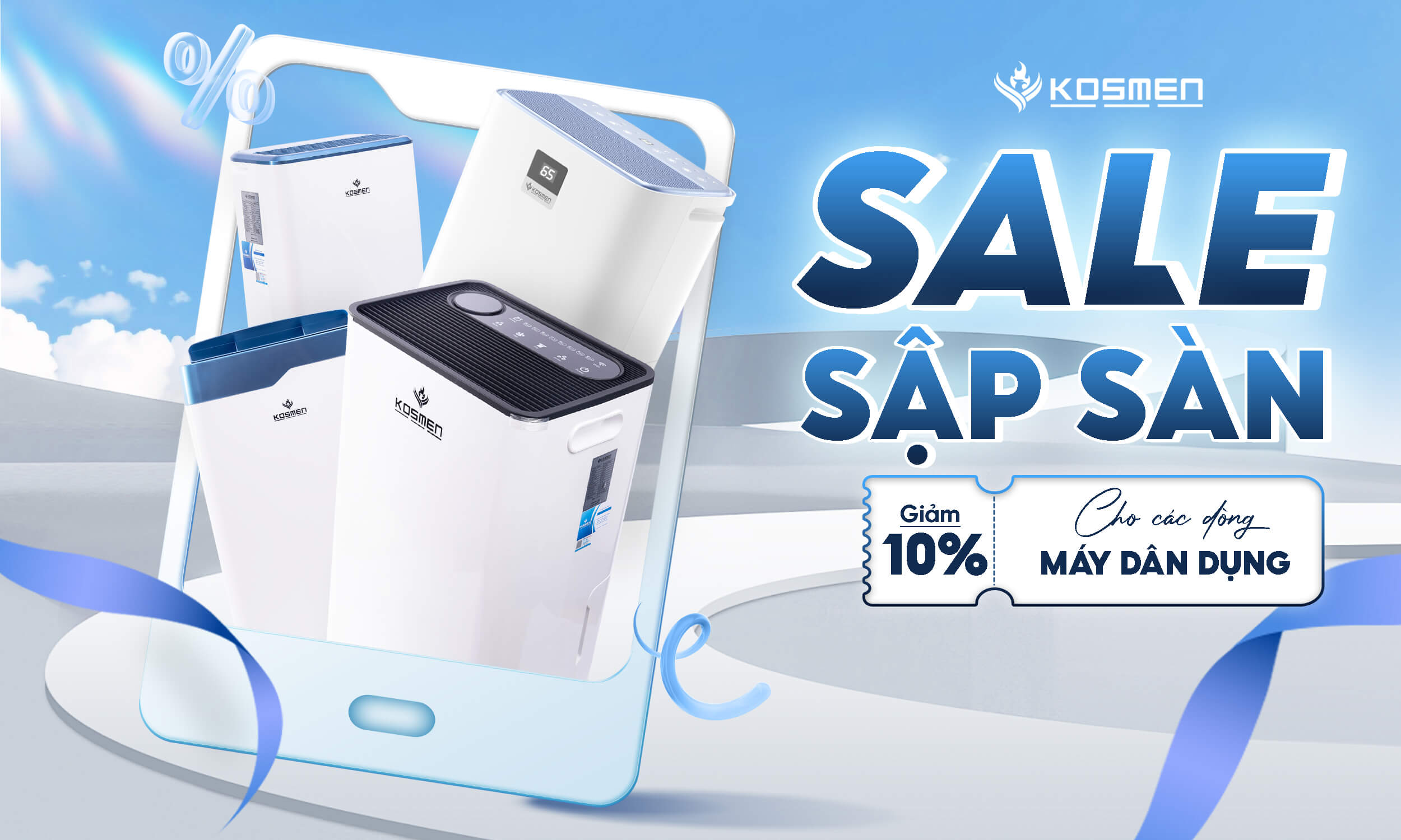 Sale sập sàn cho các sản phẩm máy hút ẩm dân dụng Kosmen