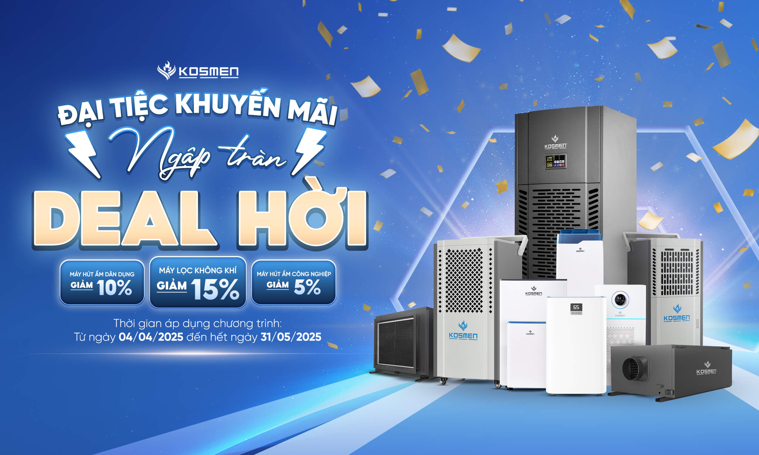 Tháng 4 & 5: Khuyến Mãi Hấp Dẫn - Ưu Đãi Lớn Cùng Kosmen