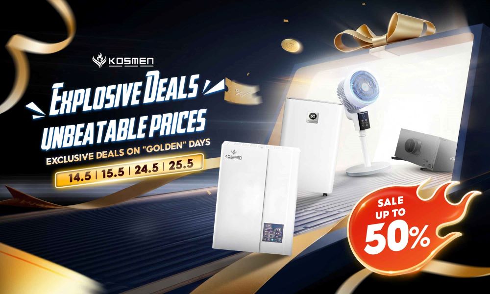Kosmen mega sale, hunt hot deals up to 50% off on Golden Day!