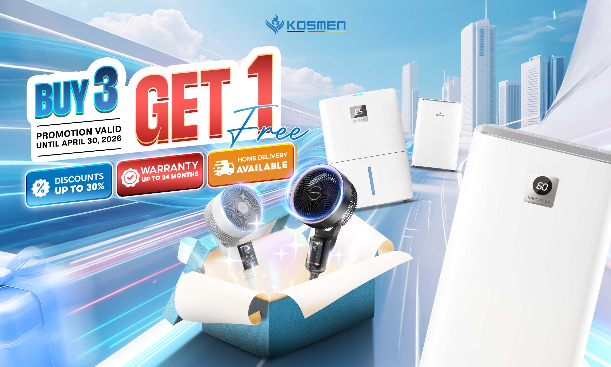 Buy 3 Get 1 Free combo &ndash; the more you buy, the greater the savings